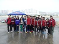 College teachers and students cheered the Rowing Team on